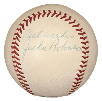 Jackie Robinson Single-Signed Official National League Baseball